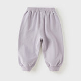 Dave&Bella Toddler Girls Grey/Purple Cute Print Comfortable Casual Soft Jogger Pants