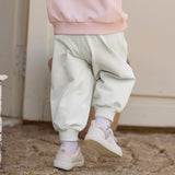 Dave&Bella Toddler Girls Grey/Purple Cute Print Comfortable Casual Soft Jogger Pants