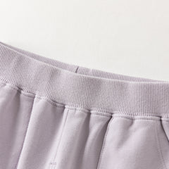 Dave&Bella Toddler Girls Grey/Purple Cute Print Comfortable Casual Soft Jogger Pants
