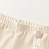 Dave&Bella Toddler Girls Navy/Light Khaki Simple Versatile Fleece Leggings