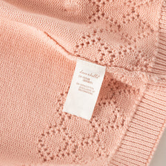 Dave&Bella Toddler Girls Pink/Red Cute Flutter Sleeve Cotton Soft Knitted Vests