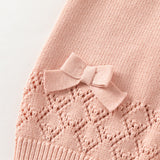 Dave&Bella Toddler Girls Pink/Red Cute Flutter Sleeve Cotton Soft Knitted Vests