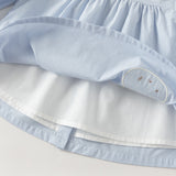 Dave&Bella Toddler Girls Blue Cute Rabbit Print A-line Dress-Style Cozy Cotton T-shirts