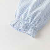 Dave&Bella Toddler Girls Blue Cute Rabbit Print A-line Dress-Style Cozy Cotton T-shirts
