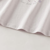 Dave&Bella Toddler Girls Purple Cute Sheep Print Cotton Soft Casual T-shirts