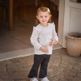 Dave&Bella Toddler Girls Purple Cute Sheep Print Cotton Soft Casual T-shirts