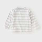 Dave&Bella Toddler Girls Pink White/Purple Striped Lovely Cotton Soft T-shirts