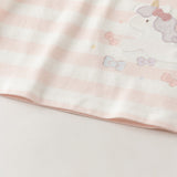 Dave&Bella Toddler Girls Pink White/Purple Striped Lovely Cotton Soft T-shirts