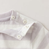 Dave&Bella Toddler Girls Pink White/Purple Striped Lovely Cotton Soft T-shirts