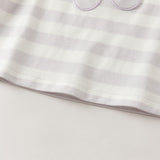 Dave&Bella Toddler Girls Pink White/Purple Striped Lovely Cotton Soft T-shirts