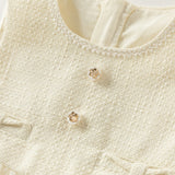 Dave&Bella Toddler Girls Beige Party Birthday Fashion Sleeveless A-line Mesh Dress