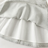 Dave&Bella Toddler Girls Grey Long Sleeve Doll Collar Comfortable A-line Dress
