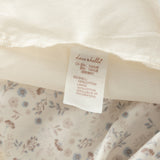 Dave&Bella Toddler Girls Beige Floral Print Doll Collar Sweet Cozy Soft Cotton A-line Dress