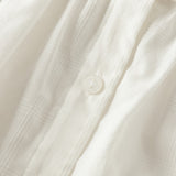 Dave&Bella Toddler Girls White/Light Blue Elegant Ruffle Details Cozy Cotton T-shirts
