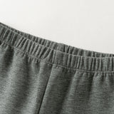 Dave&Bella Toddler Girls Grey Comfortable Versatile Simple Flared Pants