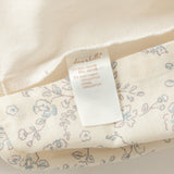 Dave&Bella Toddler Girls Blue Floral Print Doll Collar Two-piece Set Soft Cotton Party Dress