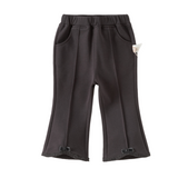 Dave&Bella Toddler Girls Dark Grey Design Fashionable Soft Flared Pants