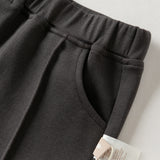Dave&Bella Toddler Girls Dark Grey Design Fashionable Soft Flared Pants