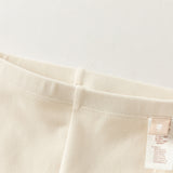 Dave&Bella Toddler Girls Beige/Dark Gray Cute Rabbit Versatile Legging Pants