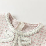 Dave&Bella Toddler Girls Pink White Plaid A-line Mesh Floral Party Birthday Graduation Dress