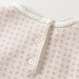 Dave&Bella Toddler Girls Pink White Plaid A-line Mesh Floral Party Birthday Graduation Dress