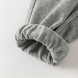 Dave&Bella Toddler Girls Grey/Apricot Comfortable Casual Elastic Waist Jogger Pants