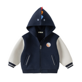 Dave&Bella Toddler Boys Navy Special Dinosaur Hooded Comfortable Coats