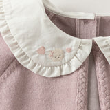 Dave&Bella Toddler Girls Purple Doll Collar Mock Two-Piece Party A-line Tulle Dress