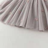 Dave&Bella Toddler Girls Purple Doll Collar Mock Two-Piece Party A-line Tulle Dress