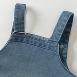 Dave&Bella Toddler Girls Denim Blue Cute Bear Print A-line Soft Comfortable Jean Dress