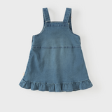 Dave&Bella Toddler Girls Denim Blue Cute Bear Print A-line Soft Comfortable Jean Dress