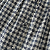 Dave&Bella Toddler Girls Navy Plaid Cute Print Doll Collar A-line Cozy Comfortable Dress