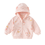 Dave&Bella Toddler Girls Pink Adorable Sheep Hooded Casual Soft Coats