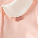 Dave&Bella Toddler Girls Pink Rabbit Polo Collar Soft Cute T-shirt