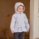 Dave&Bella Toddler Girls Purple Cute Bow Soft Outdoor Long Sleeve Hooded Jackets