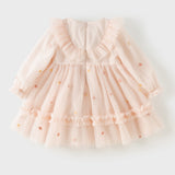 Dave&Bella Toddler Girls Pink Sweet Tulle Graduation Party A-line Dress(Wallet Bag) -1