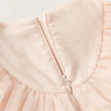Dave&Bella Toddler Girls Pink Sweet Tulle Graduation Party A-line Dress(Wallet Bag) -1