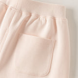 Dave&Bella Toddler Girls Pink Cute Rabbit Print Simple Pants Suits