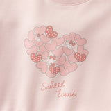 Dave&Bella Toddler Girls Pink Charming Print Mesh Dress-Style Soft Cotton Sweatshirts