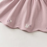 Dave&Bella Toddler Girls Purple Cute Doll Collar Cute A-line Dress
