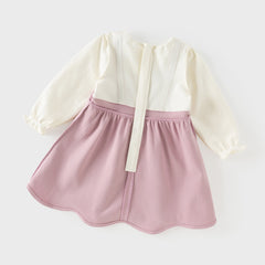 Dave&Bella Toddler Girls Purple Cute Doll Collar Cute A-line Dress