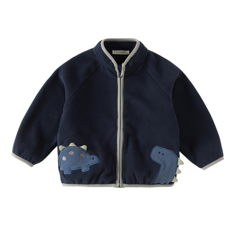 Dave&Bella Toddler Girls/Boys Pink/Navy Cute Flower Dinosaur Turtle Collar Coats