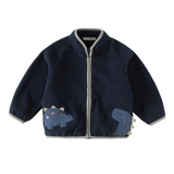 Dave&Bella Toddler Girls/Boys Pink/Navy Cute Flower Dinosaur Turtle Collar Coats