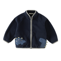 Dave&Bella Toddler Girls/Boys Pink/Navy Cute Flower Dinosaur Turtle Collar Coats