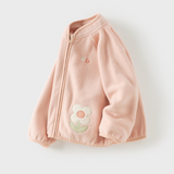 Dave&Bella Toddler Girls/Boys Pink/Navy Cute Flower Dinosaur Turtle Collar Coats