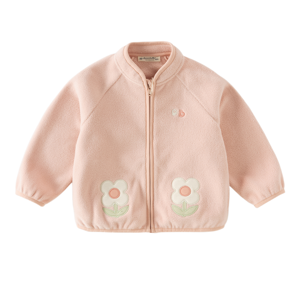 Dave&Bella Toddler Girls/Boys Pink/Navy Cute Flower Dinosaur Turtle Collar Coats