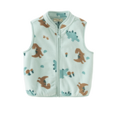 Dave&Bella Toddler Girls/Boys Multi-Color Fleece Lined Cute Print Warm Vests