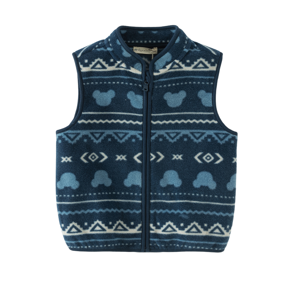 Dave&Bella Toddler Girls/Boys Multi-Color Fleece Lined Cute Print Warm Vests