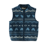 Dave&Bella Toddler Girls/Boys Multi-Color Fleece Lined Cute Print Warm Vests