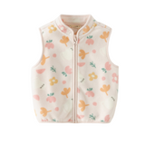 Dave&Bella Toddler Girls/Boys Multi-Color Fleece Lined Cute Print Warm Vests